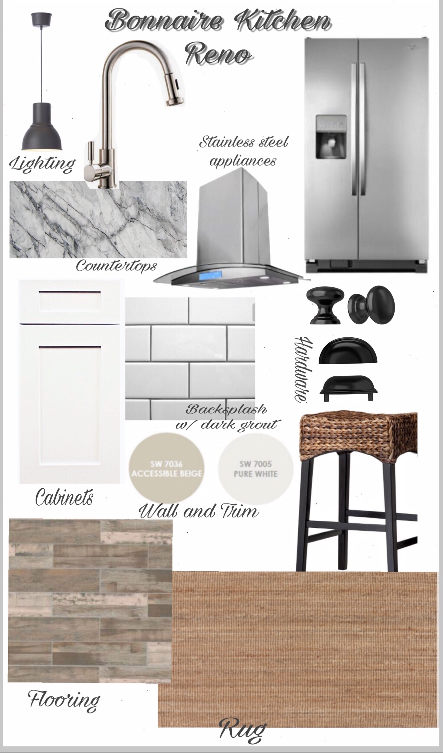 Kitchen Reno design board