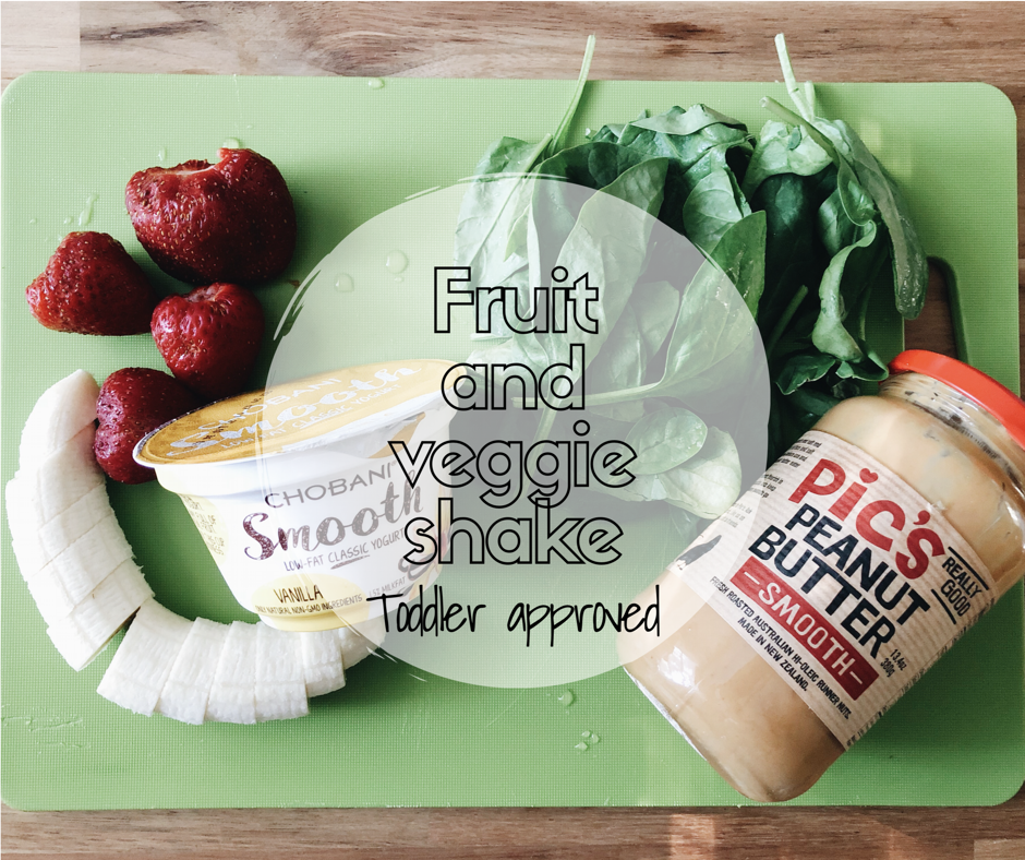 Toddler approved Fruit and Veggie shake