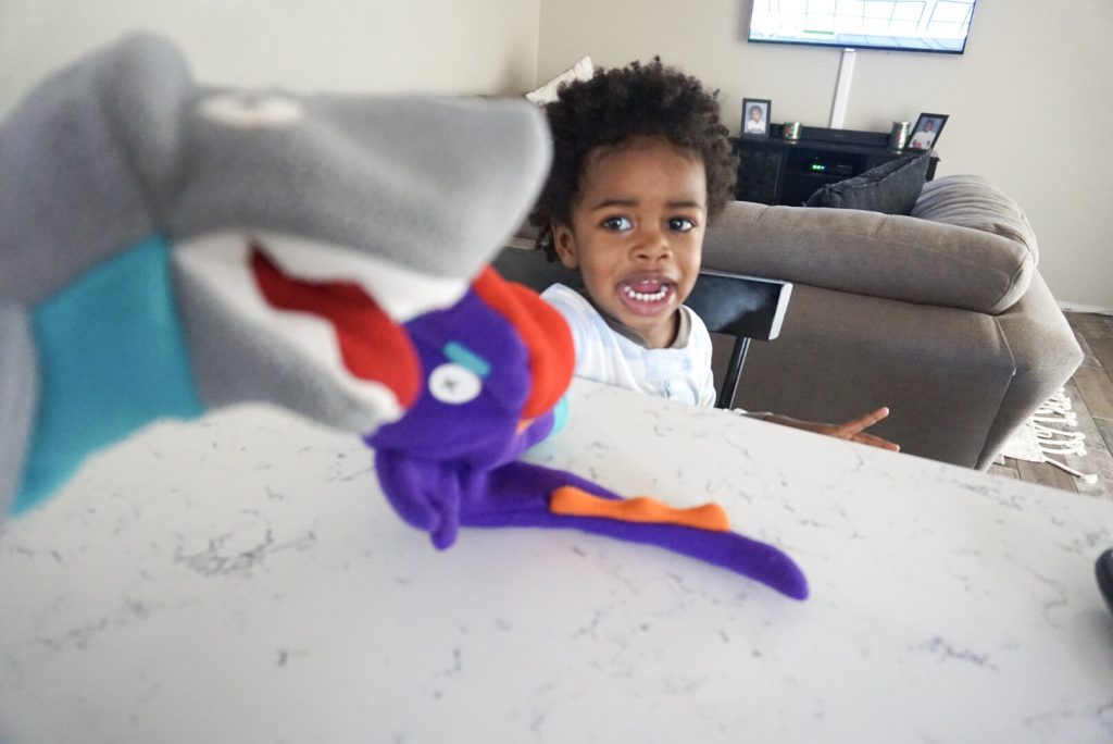 elias with puppet