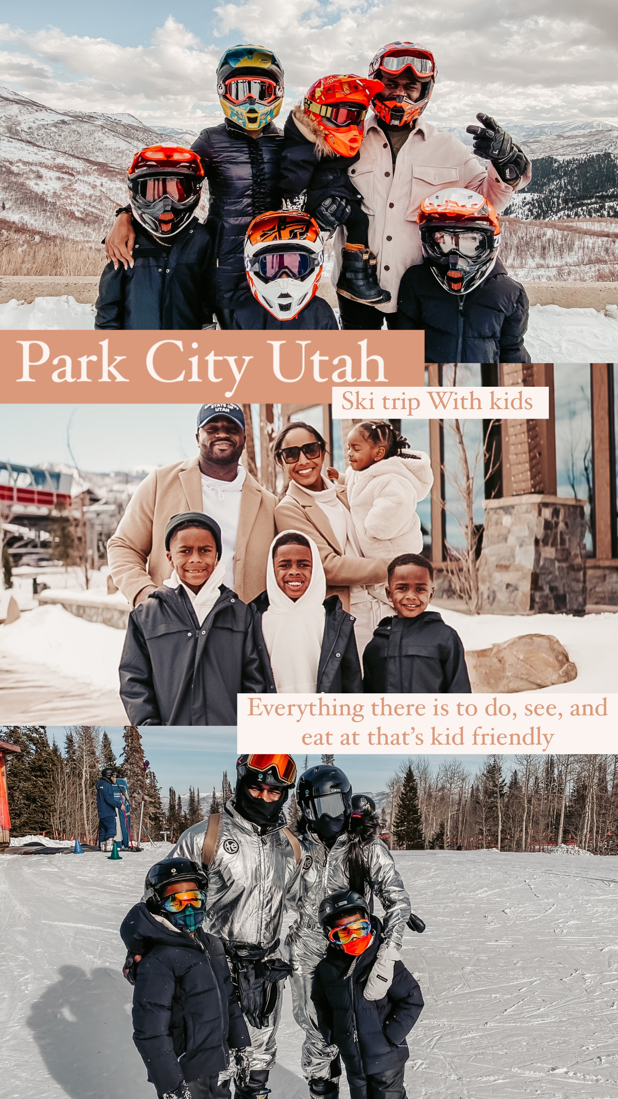 Park City Utah ski trip with Kids